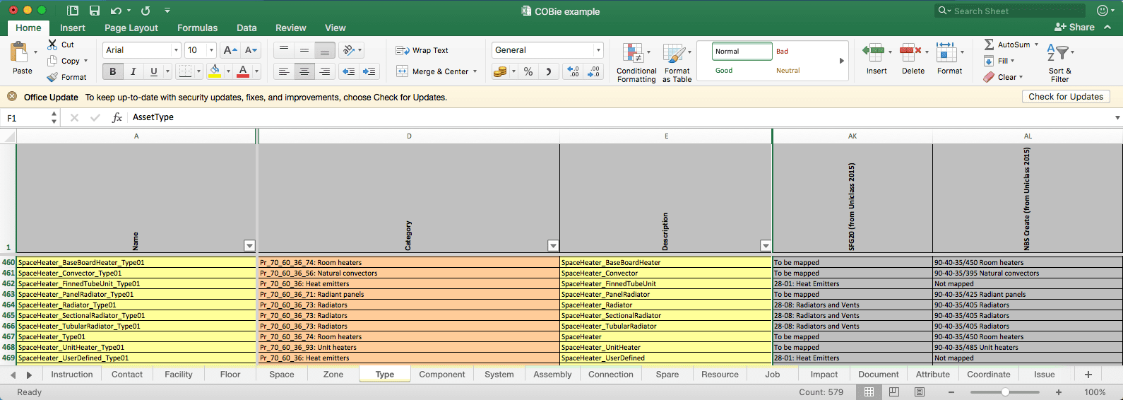Using classifications in naming conventions